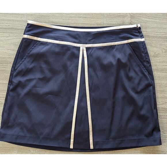 Lady Hagen Womens Binding Gold Trim Skirt, Skort w/ side zipper, Size 6 NWT - Picture 1 of 9